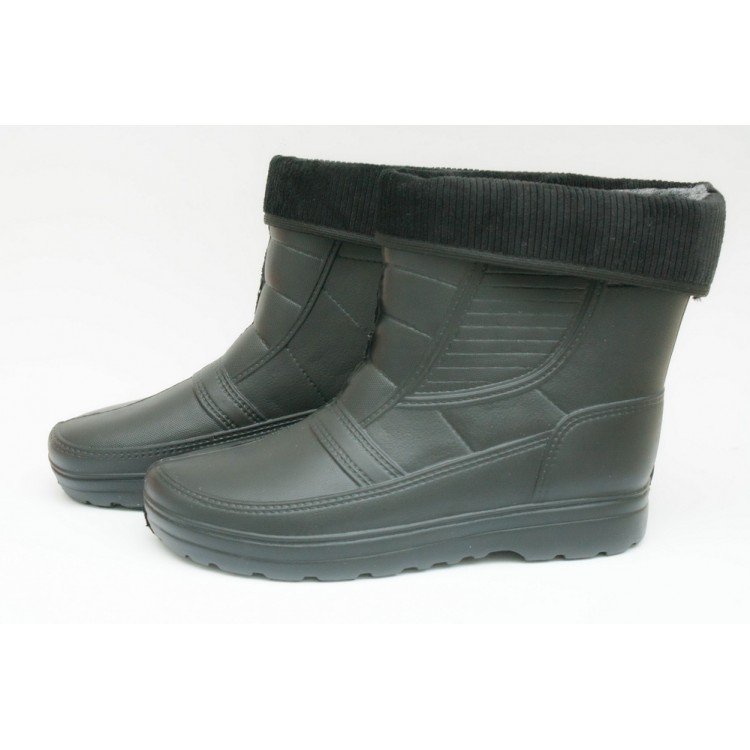 Мужские галоши черные ГП-05 велюр